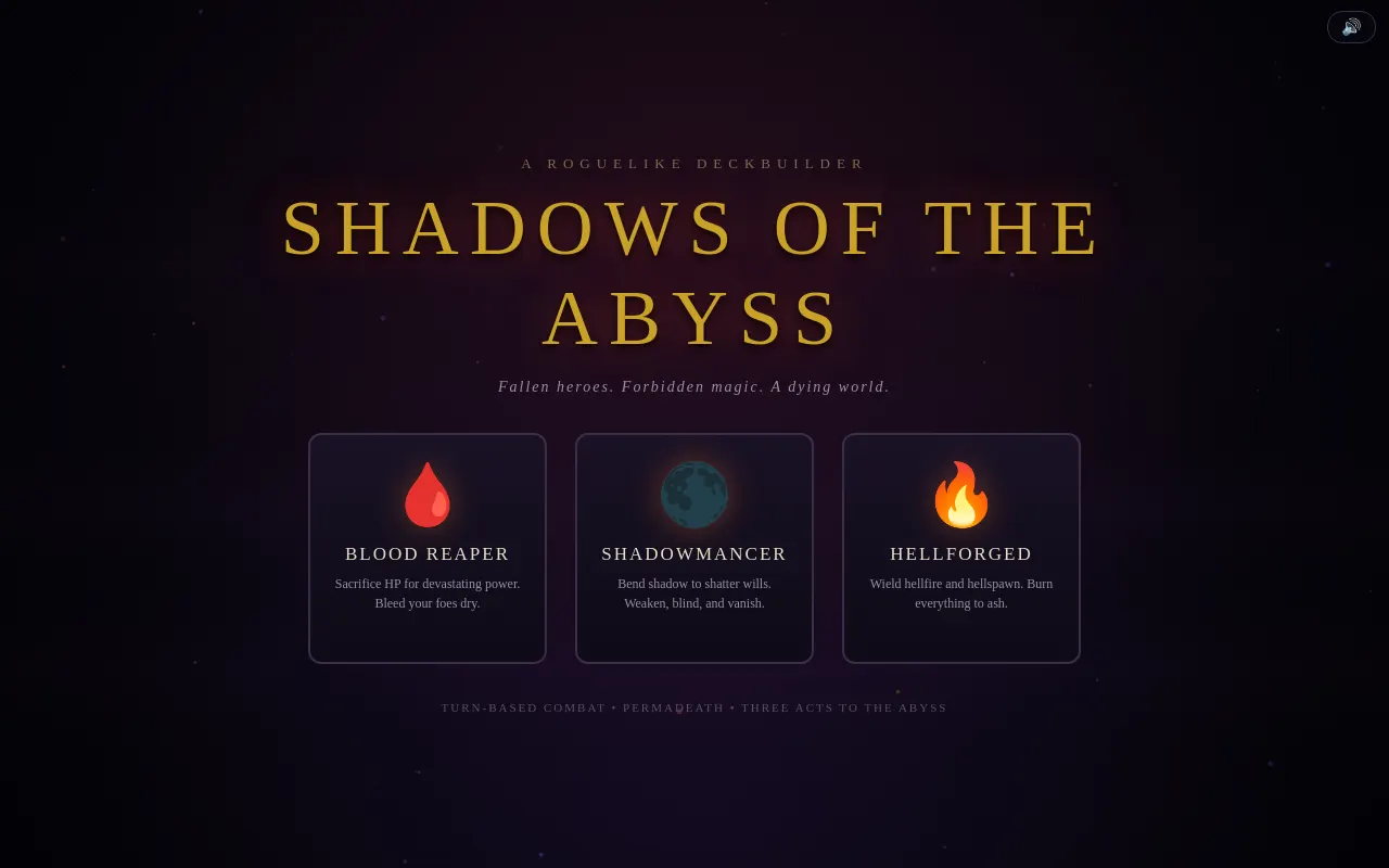 Initial view of Shadows