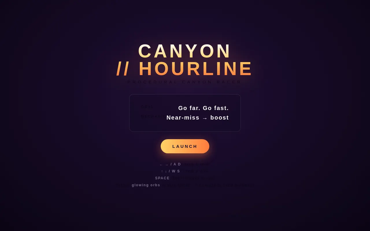 Initial view of Canyon Run