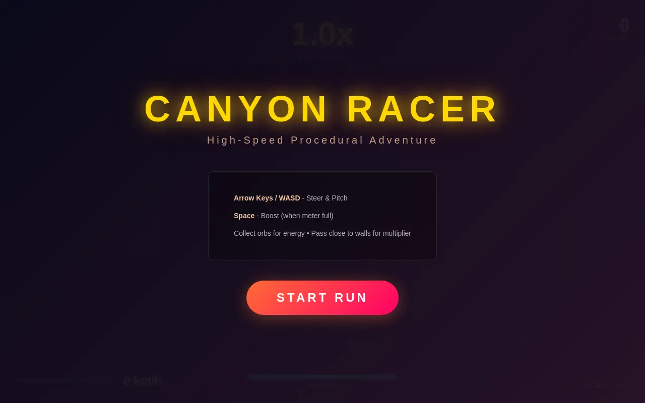 Initial view of Canyon Run