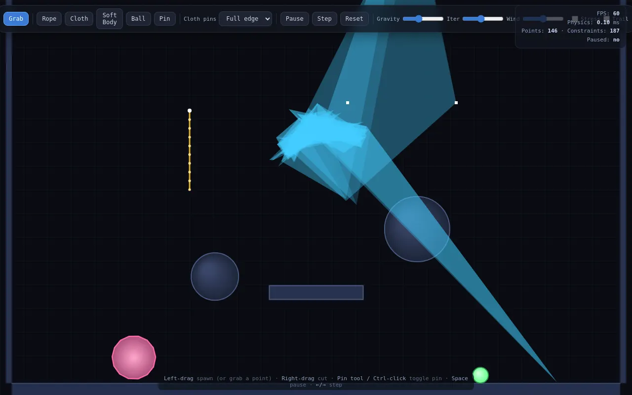 Initial view of Physics Playground