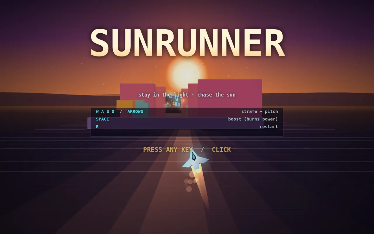 Initial view of Race the Sun