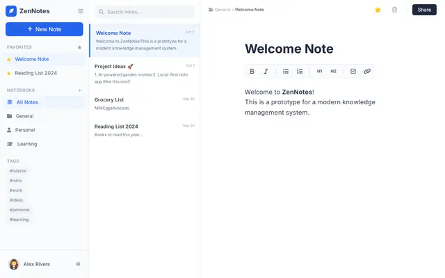 Notes screenshot