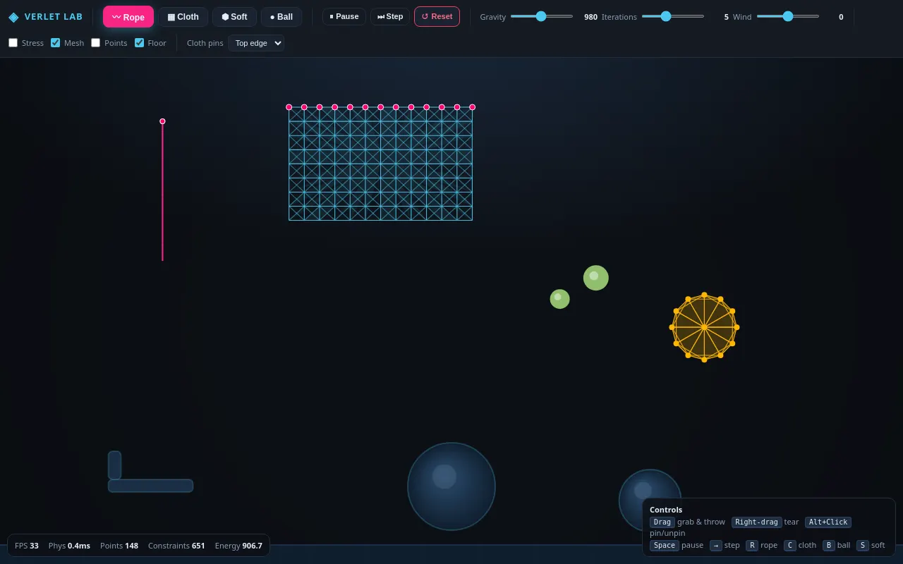 Initial view of Physics Playground