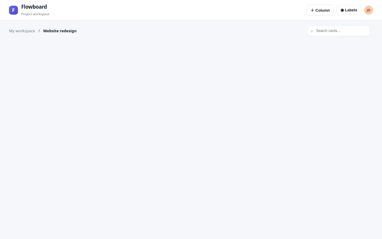 Initial view of Kanban