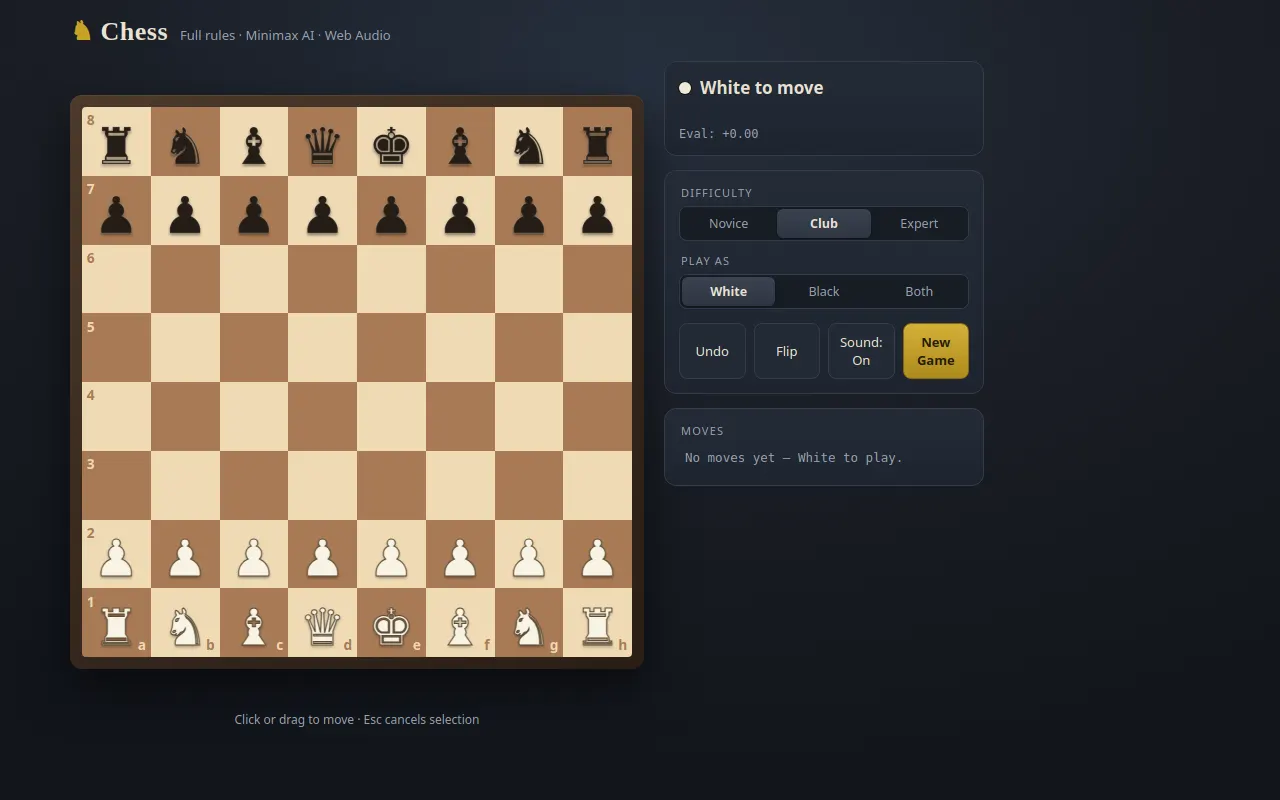 Initial view of Chess