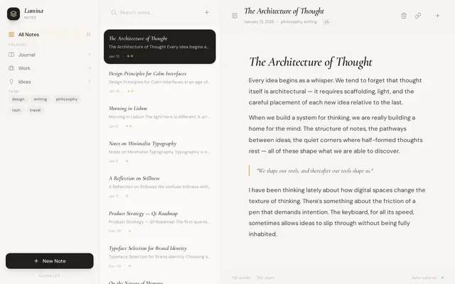 Notes screenshot