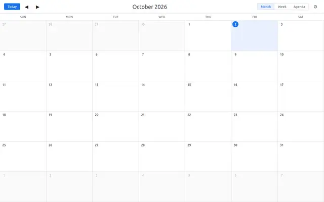 Calendar screenshot