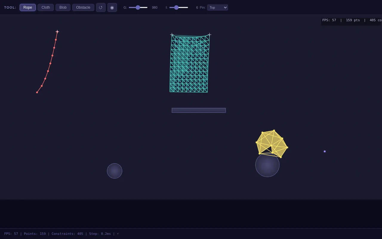 Initial view of Physics Playground