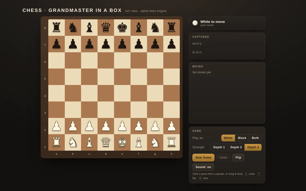 Initial view of Chess