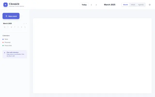 Calendar screenshot