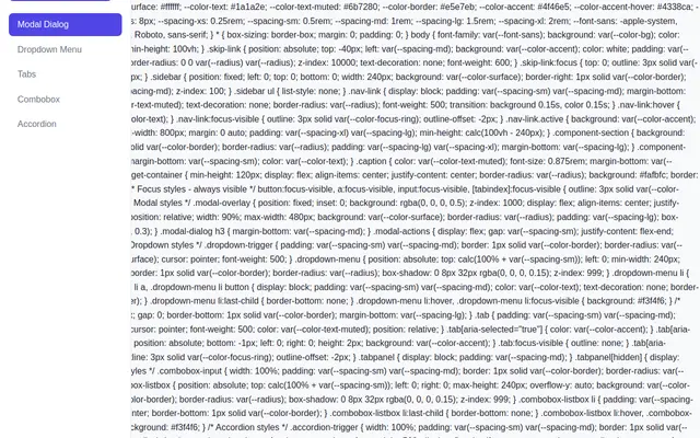 Accessible Components screenshot