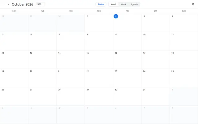 Calendar screenshot
