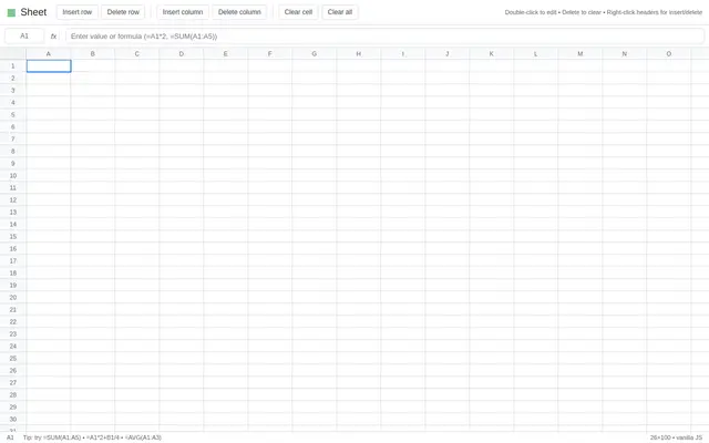 Spreadsheet screenshot