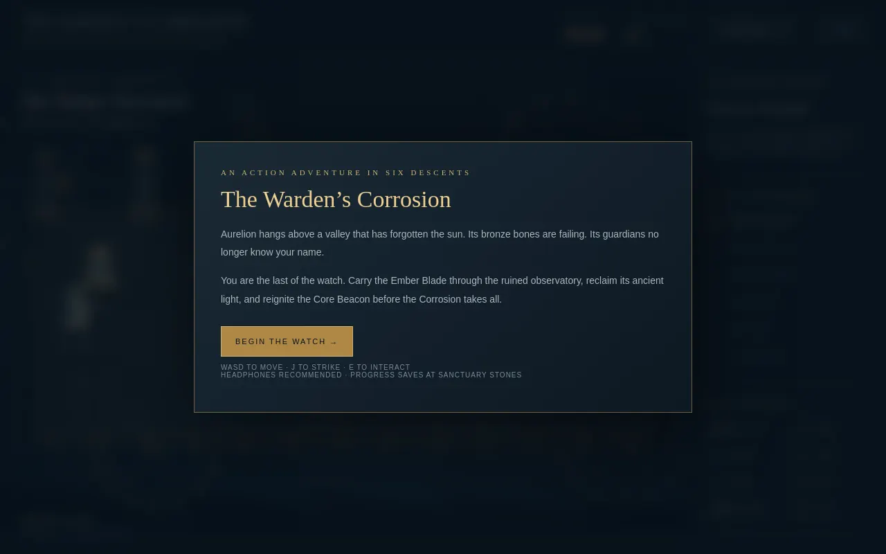 Initial view of Warden