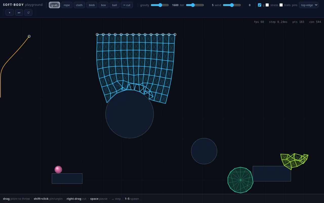 Initial view of Physics Playground