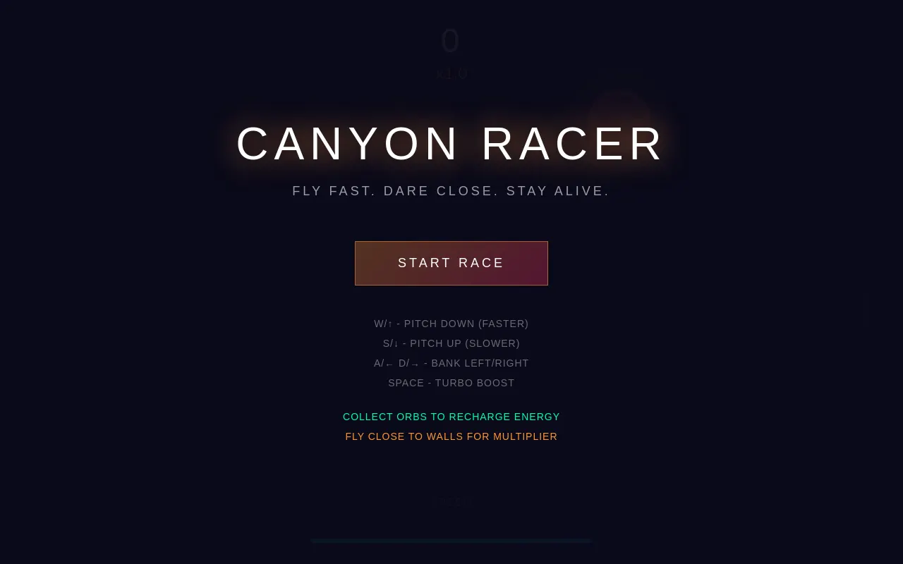 Initial view of Canyon Run