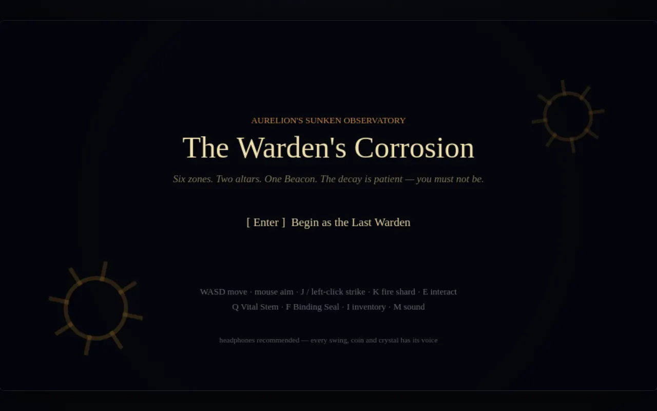 Initial view of Warden