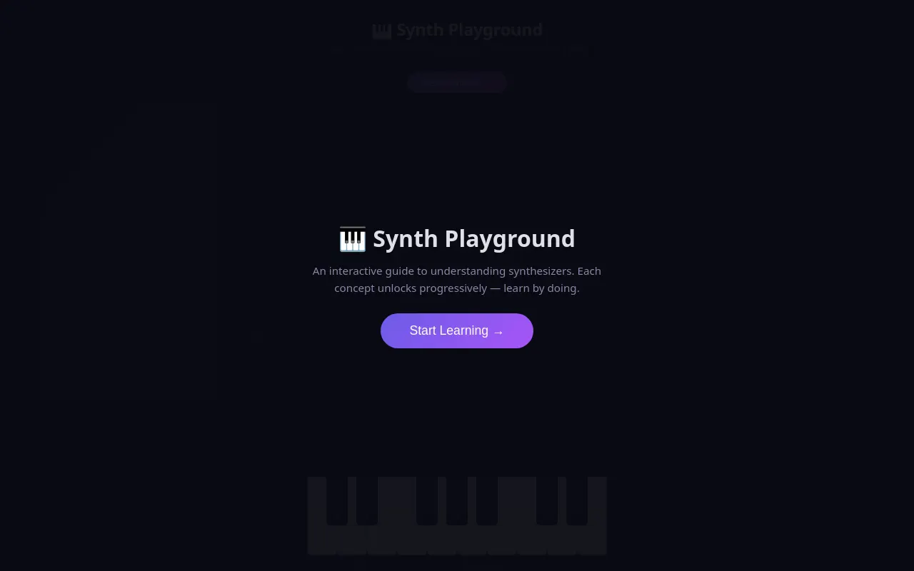 Initial view of TutSynth