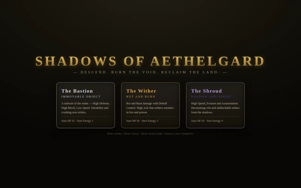 Initial view of Deckbuilder