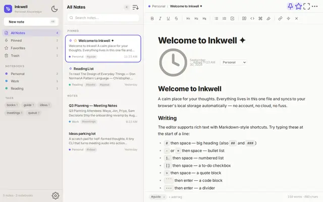 Notes screenshot