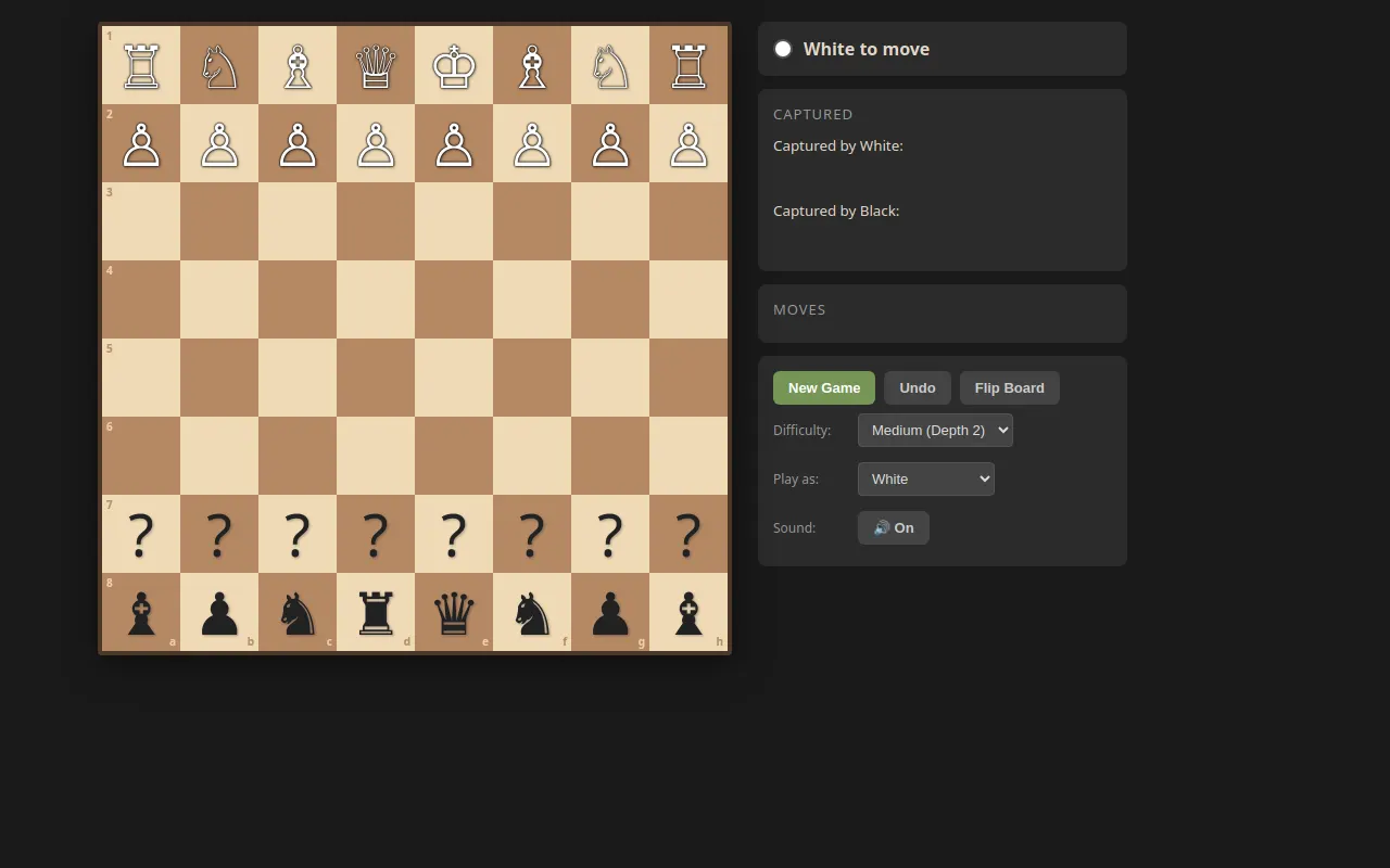 Initial view of Chess