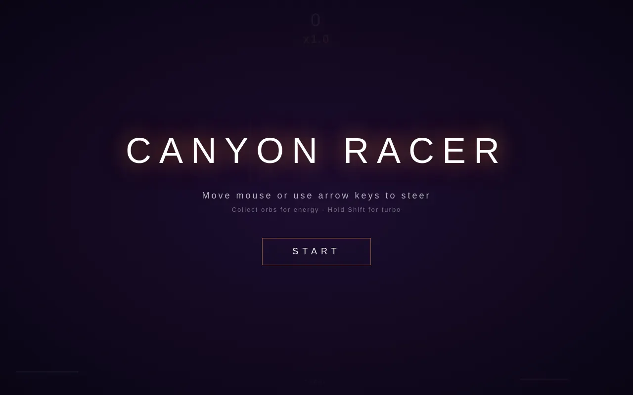 Initial view of Canyon Run
